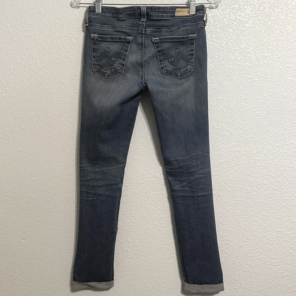 AG Adriano Goldschmied Women's Size 25 Blue Jeans The Stilt Roll Up Cigarette - Picture 3 of 10